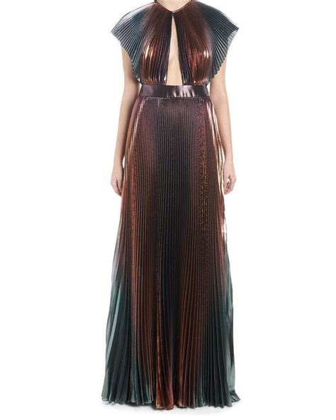 metallic-ombre plisse cutout gown by givenchy|Givenchy Dresses for Women .